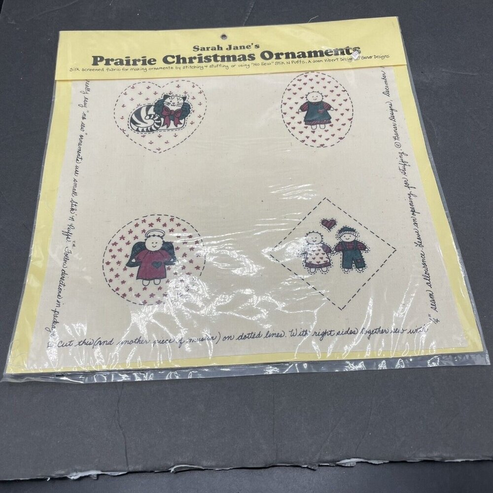 Vtg Banar Designs Holiday Christmas Silk Screened Ornaments Kit